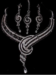 Rhodium Necklace Set